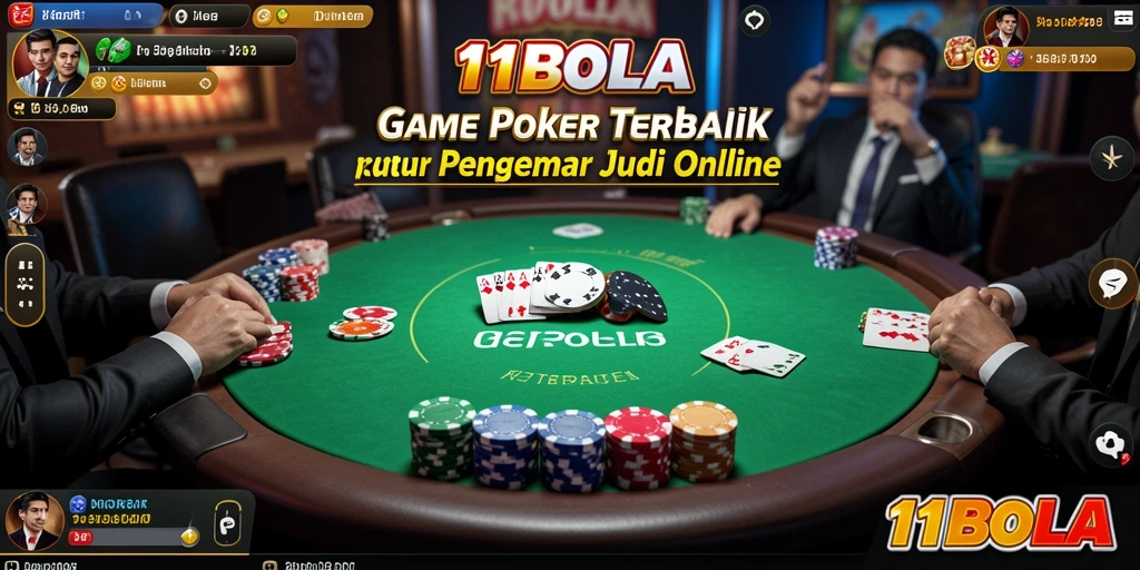 Screenshot dari gameplay 11BOLA menampilkan aksi seru Poker.