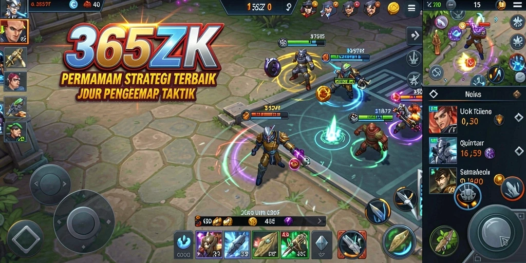 Gameplay menegangkan dalam 365ZK dengan pertempuran strategis yang intens.
