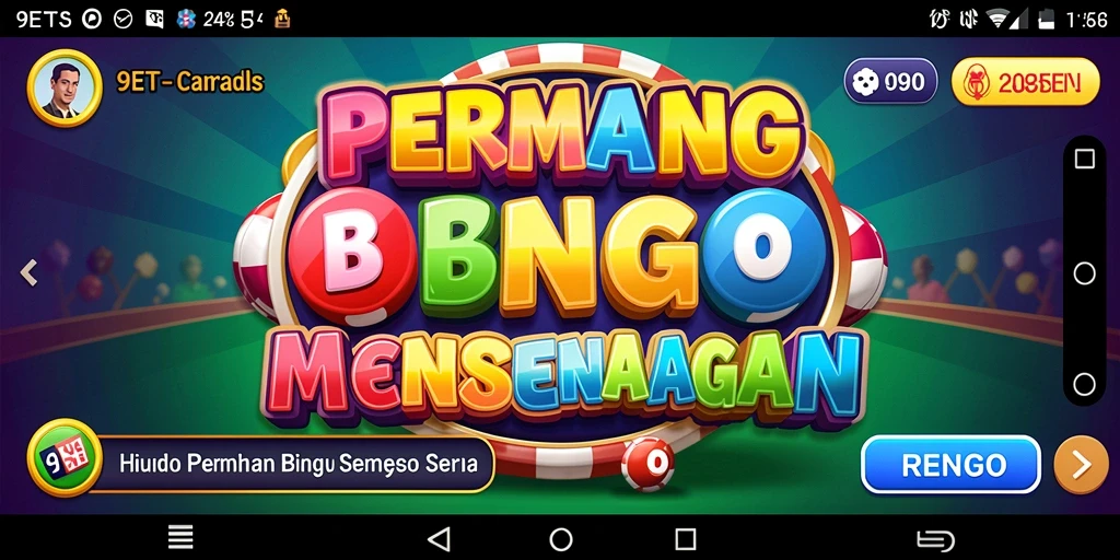 Tampilan gameplay Bingo yang seru dan interaktif di 9ET.