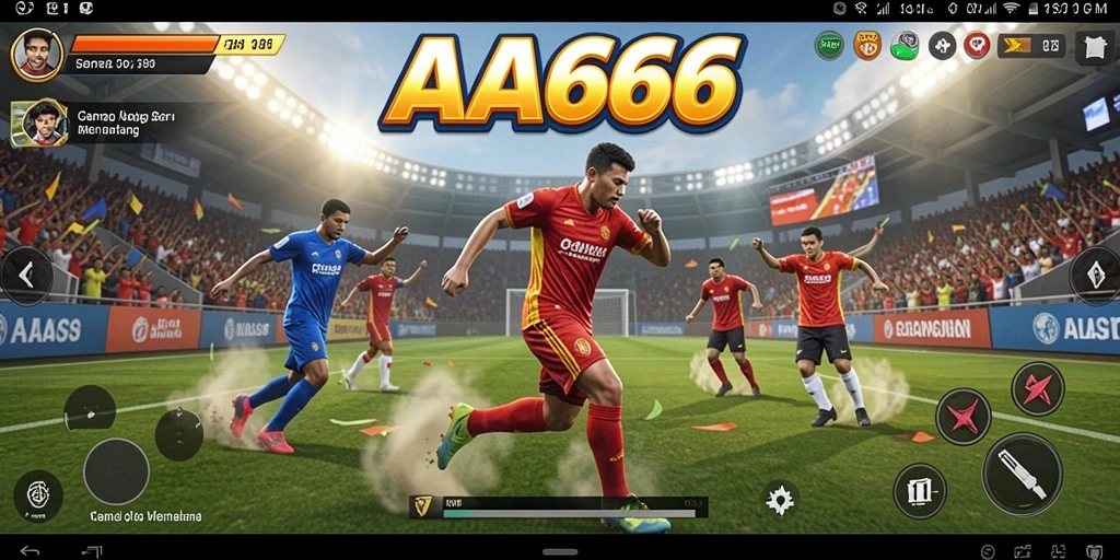 Tampilan gameplay seru & kompetitif di AA666 yang memukau.
