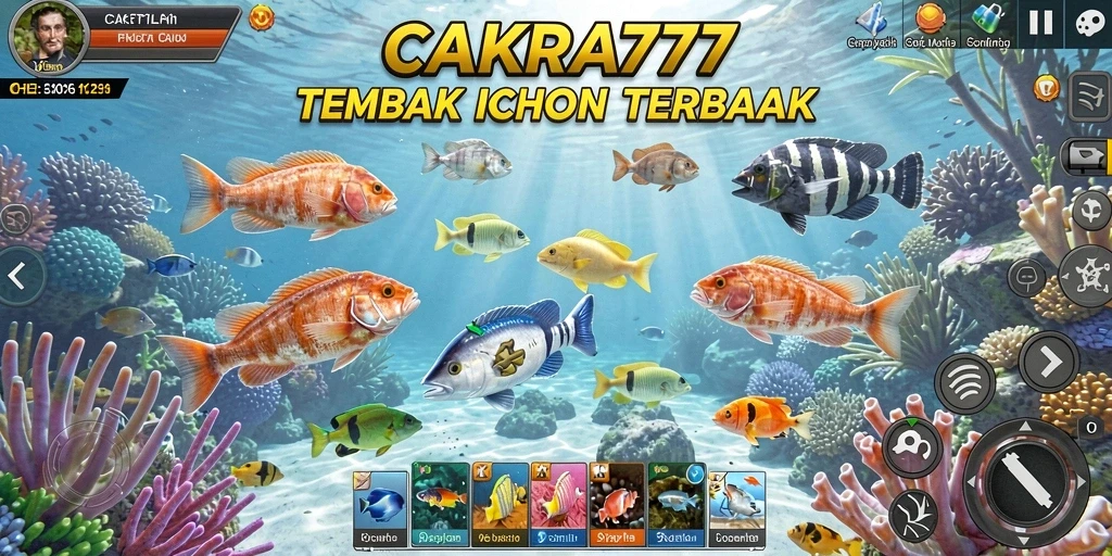 Tampilan gameplay menarik di CAKRA777 yang penuh aksi Tembak Ikan.