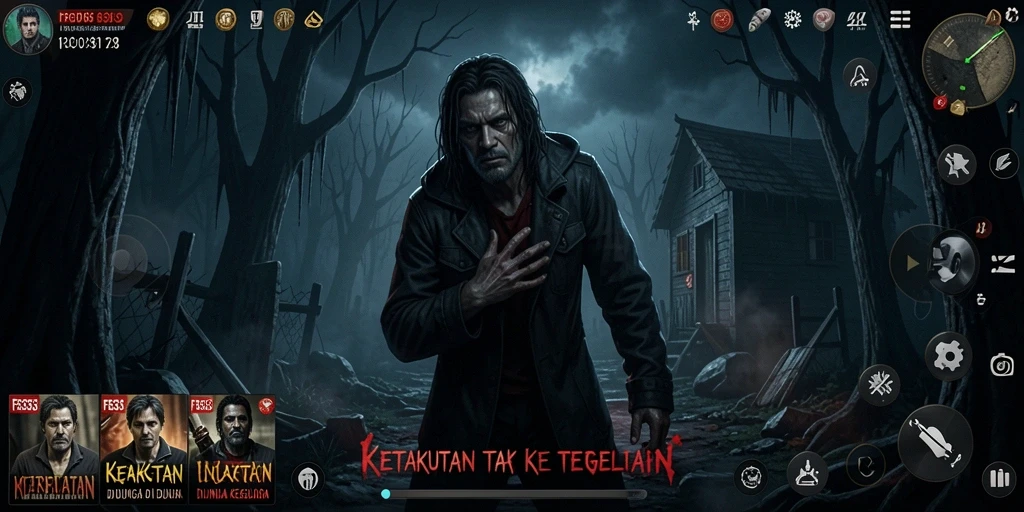 Screenshot gameplay FB333 yang menyeramkan dan mencekam.