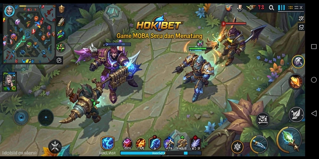 Screenshot exciting gameplay HOKIBET dengan aksi pertempuran seru.