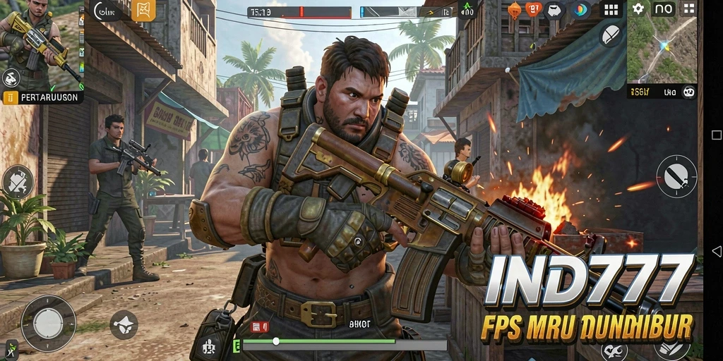 Tampilan menakjubkan dari gameplay IND777 dalam pertempuran FPS.