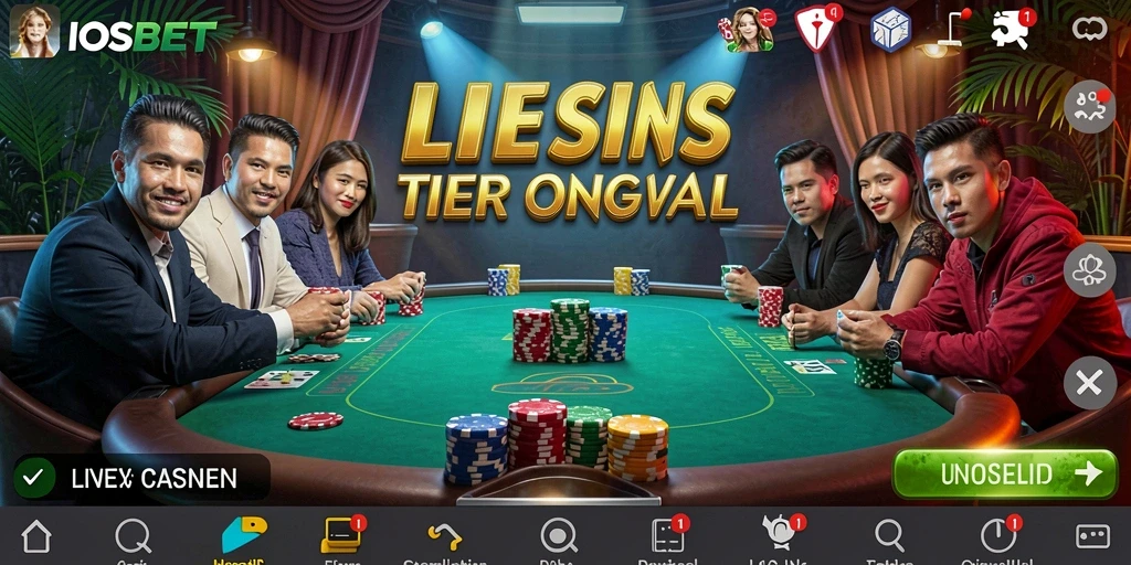 Screenshot dari gameplay Live Casino yang menarik di IOSBET.
