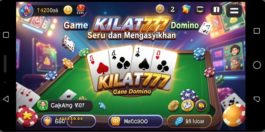 Screenshot KILAT777 menampilkan aksi seru dalam permainan Domino.