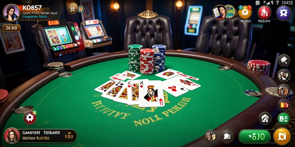 Tampilan screenshot KO857 menampilkan gameplay Poker yang seru dan interaktif.