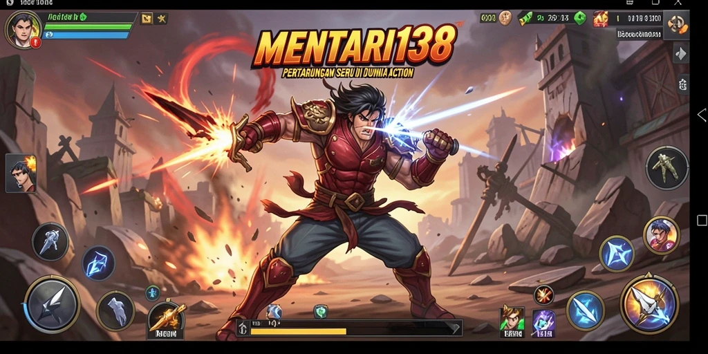 Screenshot gameplay MENTARI138 menampilkan aksi pertarungan yang mendebarkan.
