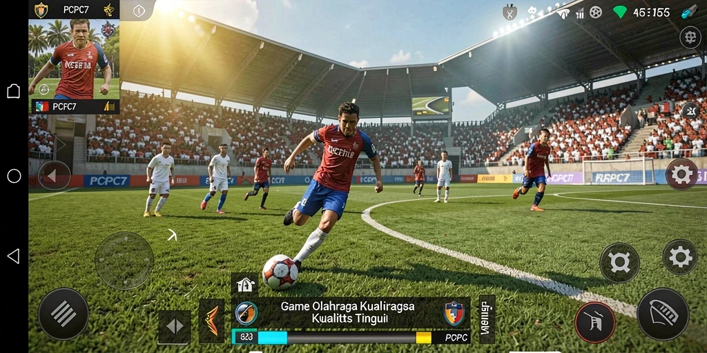Gameplay seru di PCPC7 dengan aksi olahraga yang menegangkan.