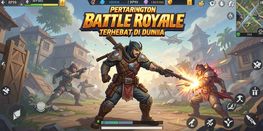 Screenshot RP99 menampilkan intensitas dalam pertempuran Battle Royale.