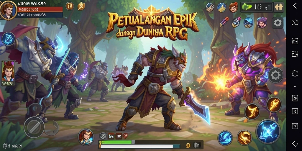 Tampilan gameplay RPG yang memukau dan penuh aksi.
