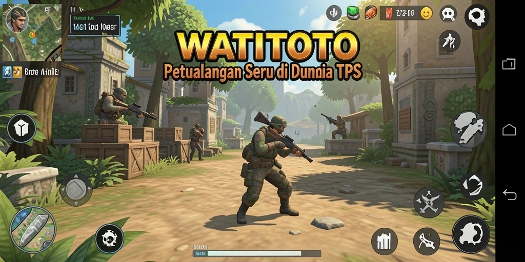 Screenshot WATITOTO menunjukkan aksi pertempuran menarik di dunia TPS.